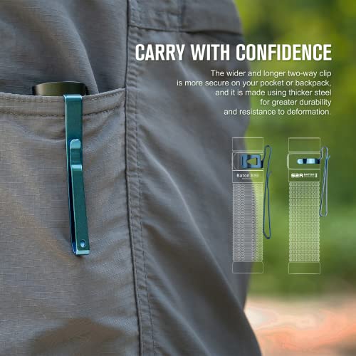 OLIGHT Baton3 Pro: Rechargeable Compact Pocket Flashlight for Camping