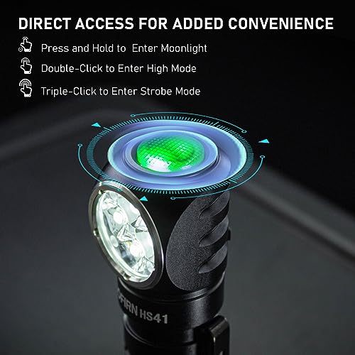 4000 Lumen Headlamp Rechargeable Head Lamp, Sofirn HS41 LED EDC Pocket Flashlight with Magnetic Base, IP68 Water Resistance, High Lumens Super Bright Head Light for Camping Emergency(Battery Included)