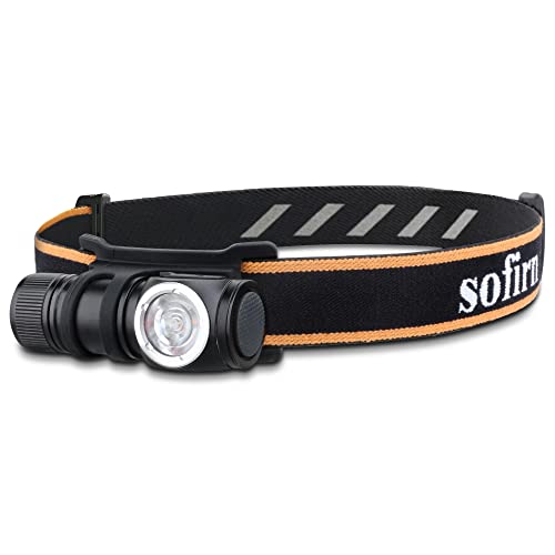 sofirn LED Headlamp Rechargeable, HS10 1100 Lumens Right Angle Flashlight with 90 High CRI LH351D LED, Powerful Lightweight Head Light, IPX8 Waterproof for Adult Camping Hunting Hiking Running