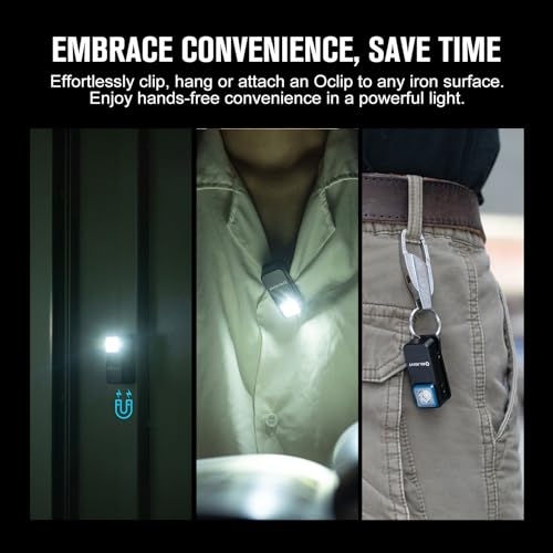 OLIGHT Oclip Rechargeable EDC Flashlight - Portable Night Tool