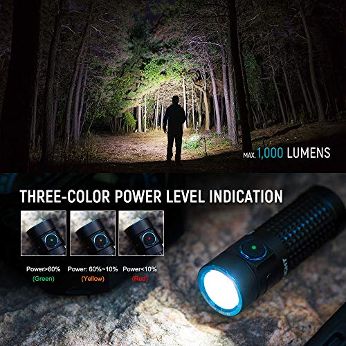 OLIGHT S1R II 1000 Lumen Rechargeable Compact Flashlight