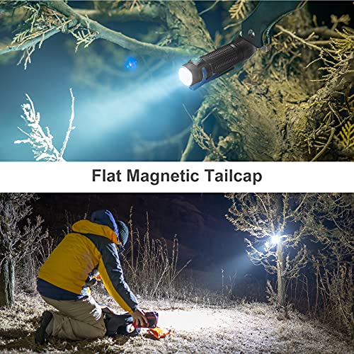 OLIGHT Baton3 Premium Edition 1200 Lumens Compact LED Flashlight Powered by a Single Rechargeable Battery, with Charging Box, Black