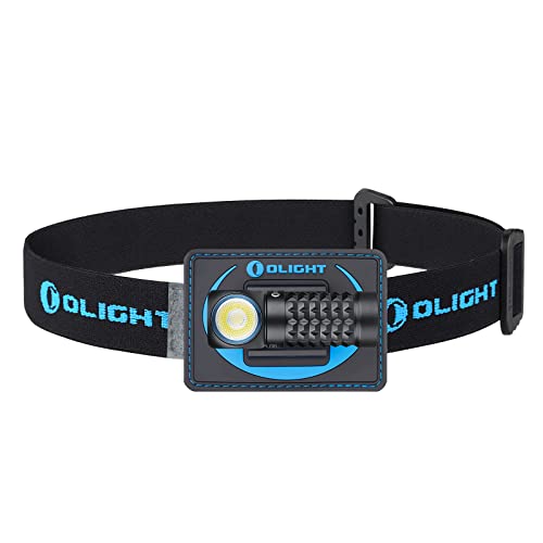 OLIGHT Perun Mini LED Headlamp 1000 Lumens Rechargeable, Right Angle Flashlight with Headband, EDC Handheld Flashlight for Camping, Running, Outdoor, Power Outage, Night Fishing, and Riding