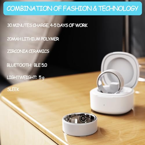 Unisex Smart Ring Health Tracker, Sleep, Heart Rate, Temperature