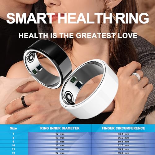 Unisex Smart Ring Health Tracker, Sleep, Heart Rate, Temperature