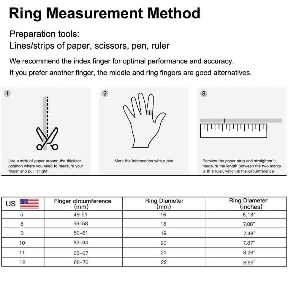 Waterproof Smart Ring Health Fitness Tracker - Heart Rate Monitor, Sleep, Blood Oxygen, Blood Pressure, Pedometer