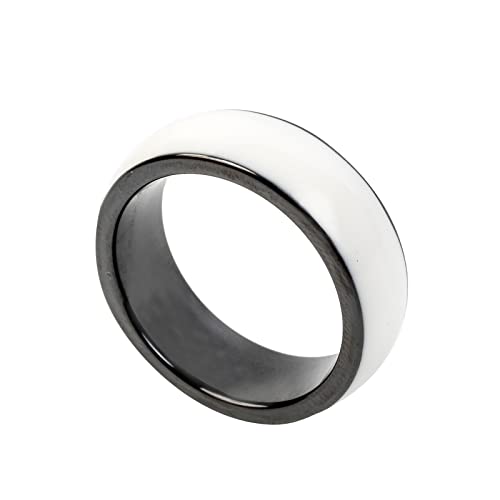 White NFC Ceramic Smart Ring for Universal Mobile Devices
