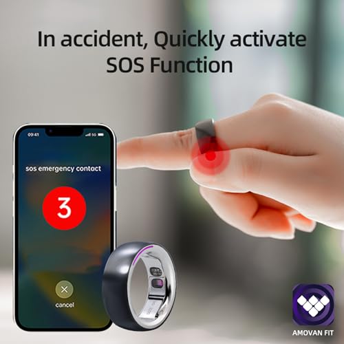AMOVAN FIT Smart Ring: Fitness, Sleep, Body Temp Tracker