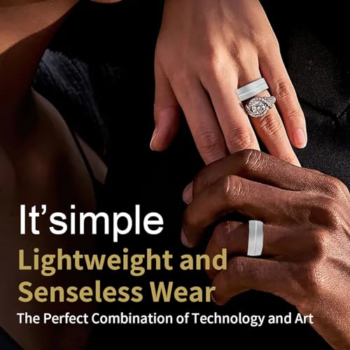 BiuEra Smart Ring Health Tracker Heart Rate Monitor Silver