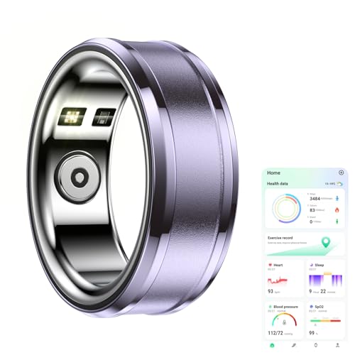 Smart Ring Pedometer Bluetooth Activity Tracker Sleep Monitor IP68 Purple
