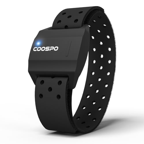 COOSPO Armband Heart Rate Monitor, Bluetooth ANT+ Optical Sensor