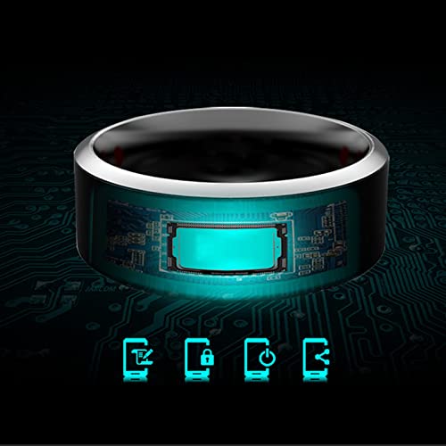 White NFC Ceramic Smart Ring for Universal Mobile Devices