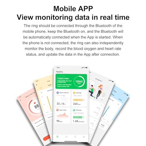 Fitness Sleep Tracking Smart Health Ring 24-Hour Monitoring