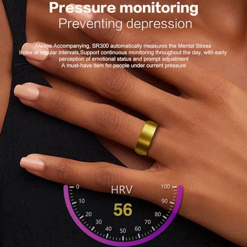 Gold Smart Ring Health & Fitness Tracker App