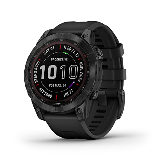 Garmin fenix 7 Sapphire Solar Adventure Smartwatch, Touchscreen Black