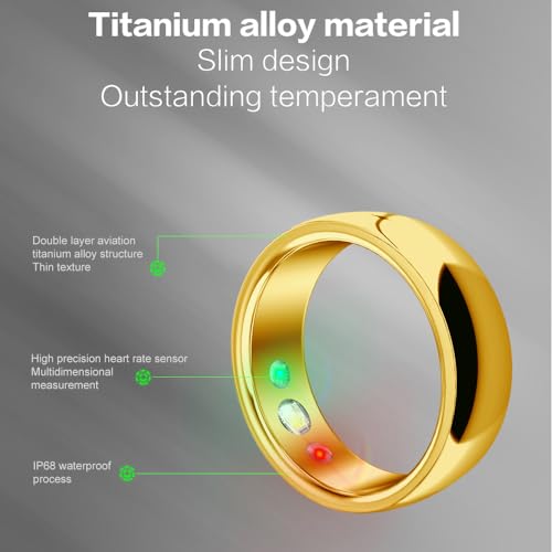 Gold Smart Ring Health & Fitness Tracker App