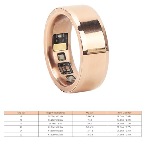 Rose Gold Smart Ring Health Tracker with Charger Suit