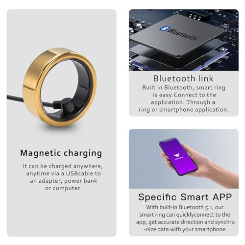 AMOVAN Smart Ring Health Monitor Heart Rate Tracker