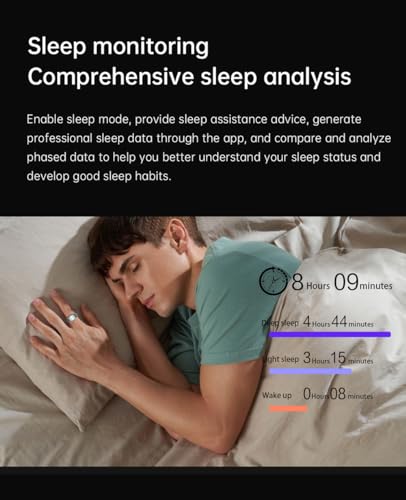 Men's Sleep Tracker Ring IP68 Waterproof Bluetooth Smart Tracker
