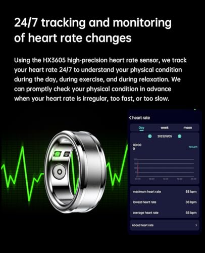 Men's Sleep Tracker Ring IP68 Waterproof Bluetooth Smart Tracker