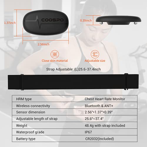 COOSPO H6M Bluetooth Heart Rate Monitor Chest Sensor