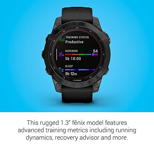 Garmin fenix 7 Sapphire Solar Adventure Smartwatch, Touchscreen Black