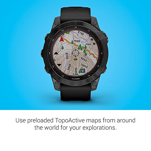 Garmin fenix 7 Sapphire Solar Adventure Smartwatch, Touchscreen Black
