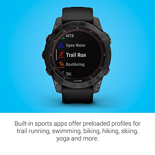 Garmin fenix 7 Sapphire Solar Adventure Smartwatch, Touchscreen Black