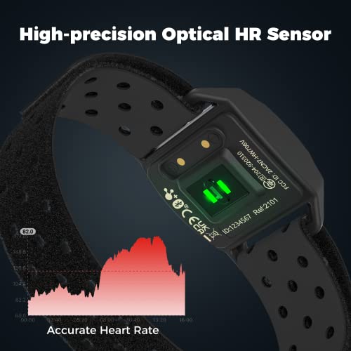 COOSPO Armband Heart Rate Monitor, Bluetooth ANT+ Optical Sensor