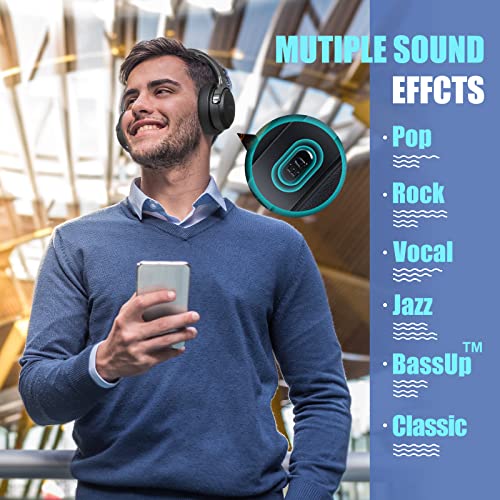 BERIBES Bluetooth Over-Ear Headphones with Microphone - 6 EQ Modes