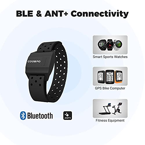 COOSPO Armband Heart Rate Monitor, Bluetooth ANT+ Optical Sensor