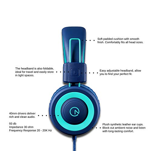 noot products K11 Kids Foldable On-Ear Headphones