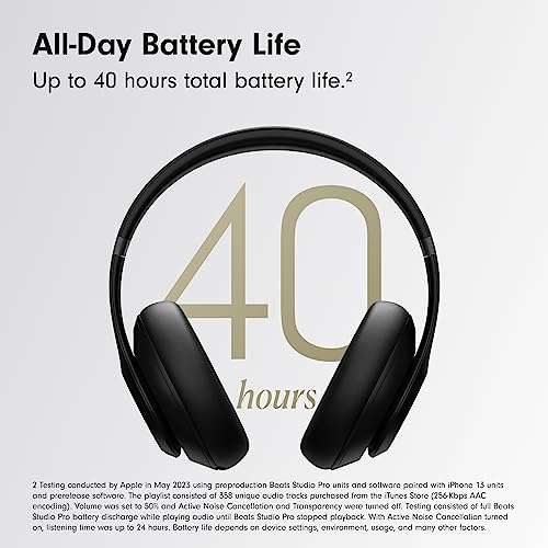 Wireless Noise Cancelling Headphones with Spatial Audio - Black