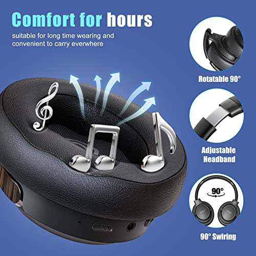 BERIBES Bluetooth Over-Ear Headphones with Microphone - 6 EQ Modes