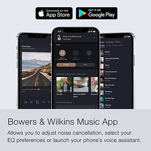 Bowers & Wilkins Px8 Wireless Headphones, Active Noise Cancellation