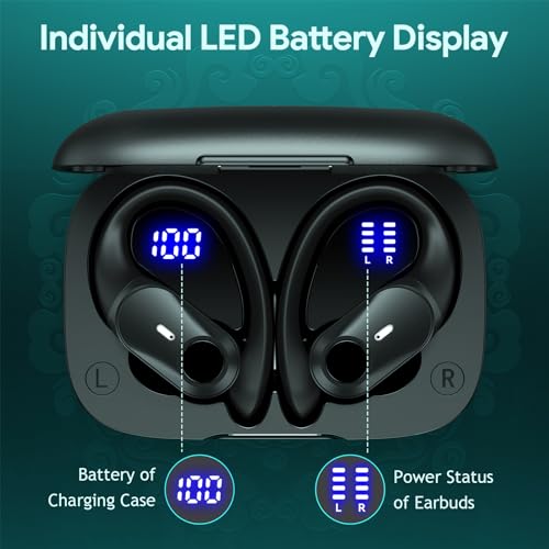 GOLREX Wireless Bluetooth Earbuds 80Hrs Playtime Over-Ear