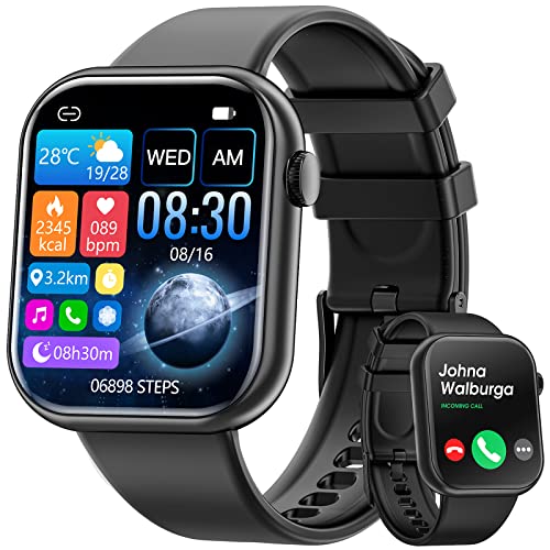 2024 Smart Watch: Answer/Make Calls, Fitness Tracker, Waterproof