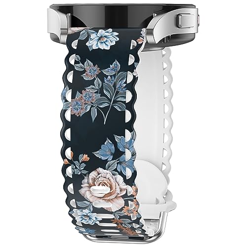 Slim Lace Floral Print Silicone Bands for Samsung Galaxy Watch