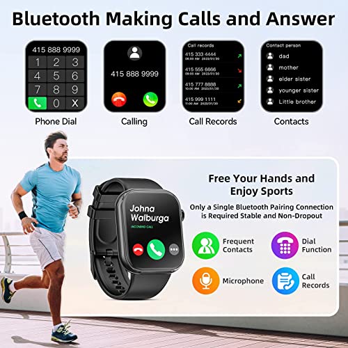 2024 Smart Watch: Answer/Make Calls, Fitness Tracker, Waterproof