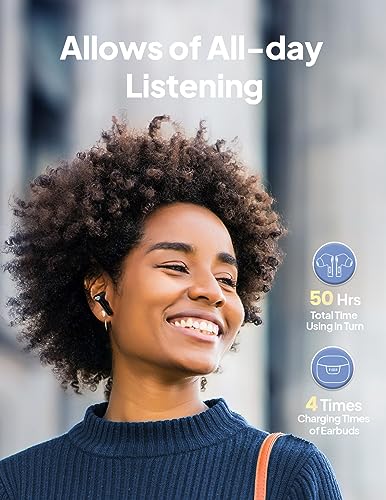 Wireless Bluetooth Earbuds with IPX7 Waterproof Mic