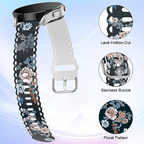 Slim Lace Floral Print Silicone Bands for Samsung Galaxy Watch