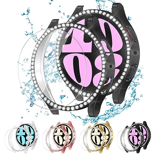 ALMNVO Samsung Galaxy Watch Case & Screen Protector Pack