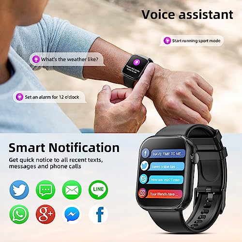 2024 Smart Watch: Answer/Make Calls, Fitness Tracker, Waterproof