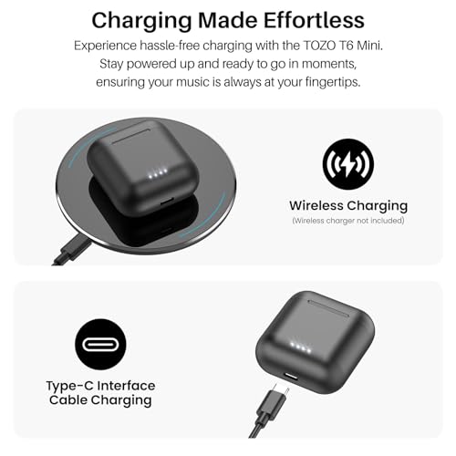 TOZO T6 Wireless Earbuds Bluetooth 5.3 - 50Hrs Playtime