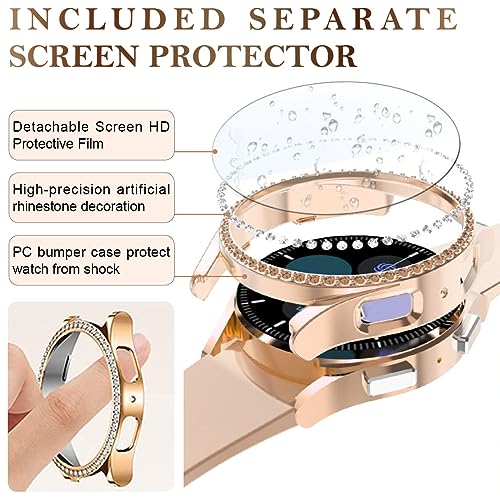 ALMNVO Samsung Galaxy Watch Case & Screen Protector Pack