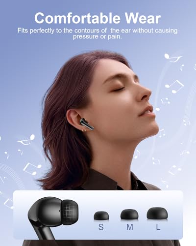 YAQ Wireless Earbuds Bluetooth Headphones, 40H Playtime IPX5