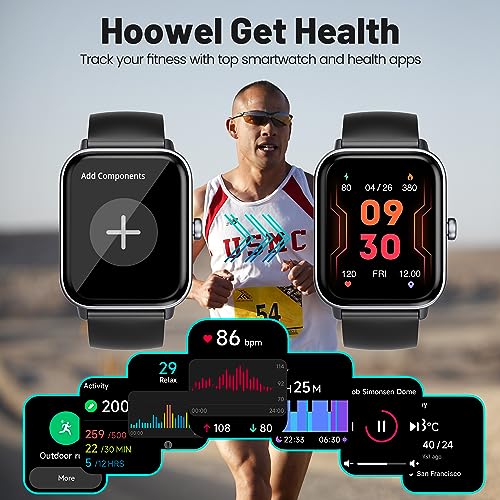 Hoowel Smartwatch with Alexa, Heart Rate, Sleep Monitor