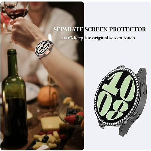 ALMNVO Samsung Galaxy Watch Case & Screen Protector Pack