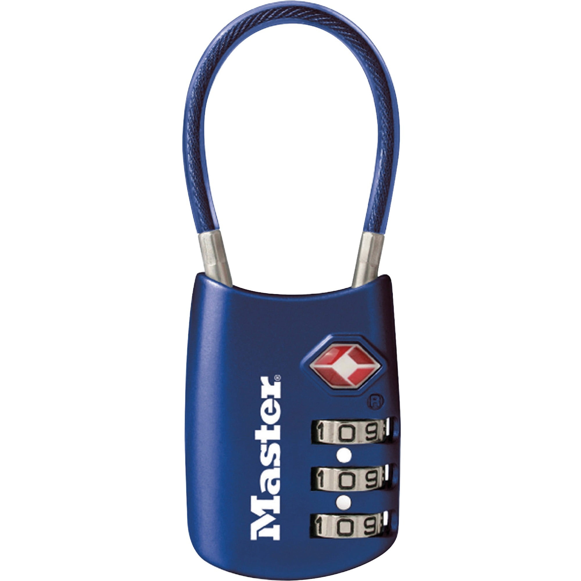Blue TSA-Approved Cable Padlock by Master Lock