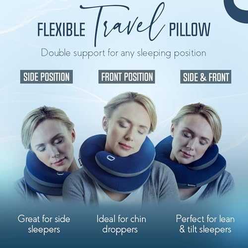 BCOZZY Travel Neck Pillow for Double Head Support